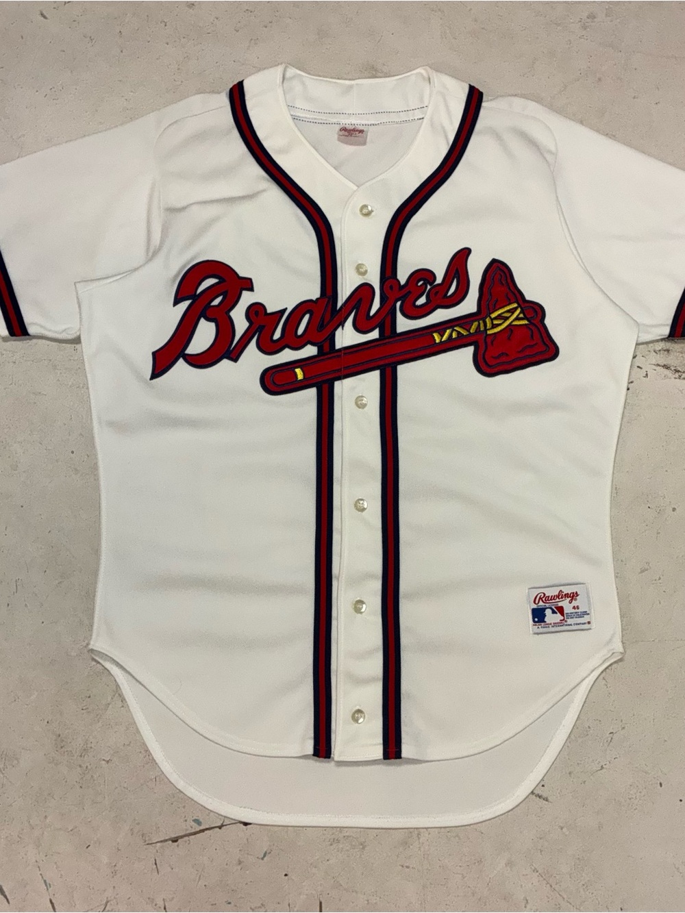 Vintage Atlanta Braves Rawlings MLB Baseball Jersey 90s Authentic